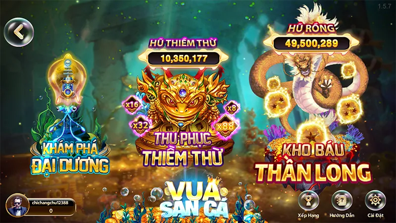 Bắn cá VUA99 đồ họa đẹp, thưởng hấp dẫn