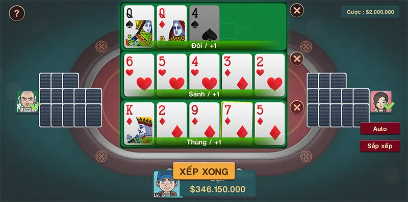 Cách xếp bài phòng thủ giúp kéo dài ván đấu và hạn chế rủi ro tại VUA99